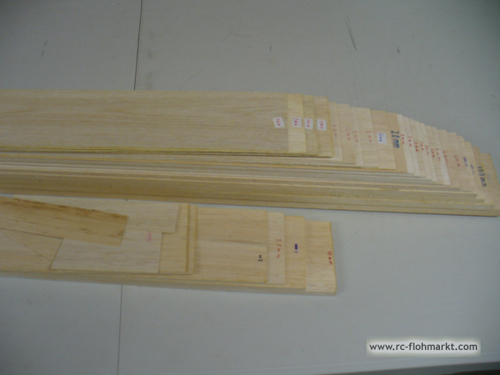 Balsa Brettchen 100 x 1000mm 5X1mm 6X2mm 7X3mm 2X4
