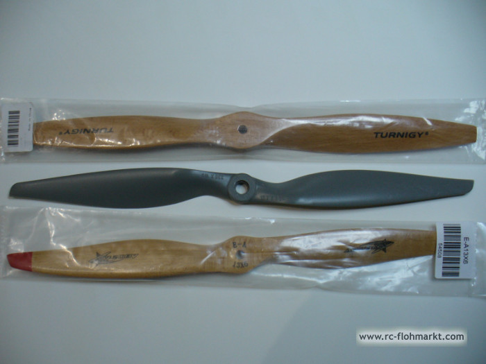 2 Holz Propeller EM-Prop 2-Blatt, 13,0 x 6,0 + 1 A