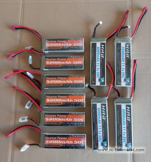Lipo Akkus 11,1v (3s) im Konvolut Lipo Akkus 11,1v (3s) im Konvolut